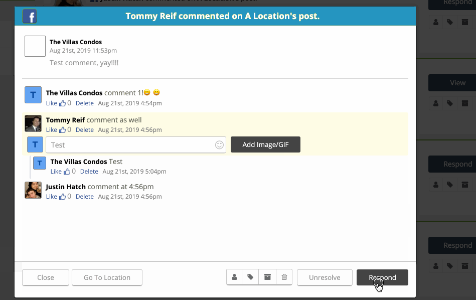 Respond to Engagement